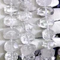 天然透明水晶ビーズ, クリアクォーツ, DIY, 透明色（例えばガラス）, 13x18mm, で販売される 約 39 センチ ストランド