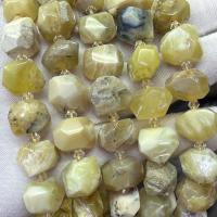Grânulos de gemstone jóias, Amarelo Apal, DIY, amarelo, 13x18mm, vendido para Aprox 39 cm Strand