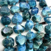 Gemstone Smycken Pärlor, apatiter, DIY, blå, 13x18mm, Såld Per Ca 39 cm Strand