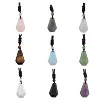 Natural Gemstone Necklace with Nylon Cord fashion jewelry Length Approx 32.05 Inch Sold By PC