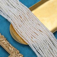 Přírodní sladkovodní perly perlí, Sladkovodní Pearl, DIY, bílý, 3-4mm, Prodáno za Cca 37 cm Strand