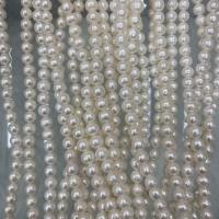 Přírodní sladkovodní perly perlí, Sladkovodní Pearl, DIY, bílý, 9-10mm, Prodáno za Cca 37 cm Strand