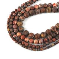 Gemstone Jewelry Beads Leopard Skin Stone Round DIY Sold Per Approx 38 cm Strand