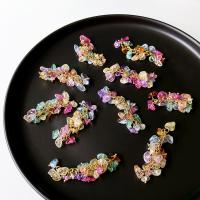 Crystal Earring Drop Component DIY multi-colored 50mm Approx Sold By Bag