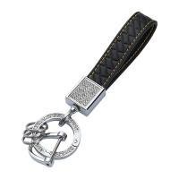 Zinc Alloy Key Clasp Cowhide with Zinc Alloy Unisex & micro pave rhinestone Sold By PC