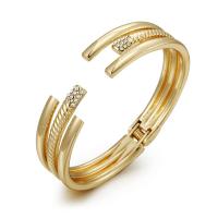 Zinc Alloy Bangle plated fashion jewelry & micro pave rhinestone & for woman Sold By PC