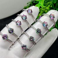 Messing ringen, Cupronikkel, met Kristal, mode sieraden & voor vrouw, nikkel, lood en cadmium vrij, 6mm, Verkocht door PC