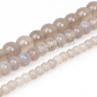 Perline naturali in agata grigio, Cerchio, DIY & formato differente per scelta, Venduto da filo