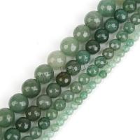 Aventurine χάντρες, Πράσινη Aventurine, Γύρος, DIY & διαφορετικό μέγεθος για την επιλογή, πράσινος, Sold Per Περίπου 38 cm Strand