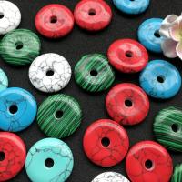 Turkos pärlor, Syntetisk Turkos, Flat Round, DIY, fler färger för val, 30mm, 100PC/Bag, Säljs av Bag