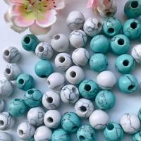 Turkos pärlor, Syntetisk Turkos, Rund, DIY, fler färger för val, 12mm, Hål:Ca 4mm, 100PC/Bag, Säljs av Bag