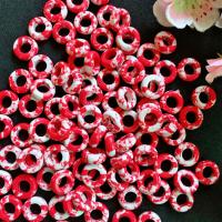 Turkos pärlor, Syntetisk Turkos, Flat Round, DIY, röd, 12mm, Hål:Ca 6mm, 100PC/Bag, Säljs av Bag