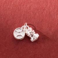 925 Sterling Silver Ball Chain Connector fashion jewelry & DIY nickel lead & cadmium free 11u00d76u00d76mm 7u00d74.5mm 2mm Sold By PC