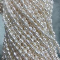 Keishi ferskvandskulturperle Beads, Ferskvandsperle, du kan DIY, hvid, 7-8mm, Solgt Per Ca. 37 cm Strand