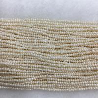 Brambor pěstované sladkovodní perle, Sladkovodní Pearl, DIY, bílý, 2-3mm, Prodáno za Cca 37 cm Strand