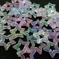 Akril nakit Beads, Zvijezda, možete DIY & luminated & šupalj, više boja za izbor, 18mm, Približno 100računala/Torba, Prodano By Torba