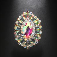Bergkristal Finger Ring, met Messing, Traan, plated, mode sieraden & voor vrouw, meer kleuren voor de keuze, Maat:8, Verkocht door PC