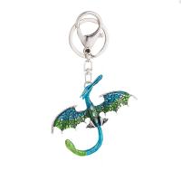 Zinc Alloy Key Clasp Dragon silver color plated Unisex & enamel nickel lead & cadmium free Sold By PC