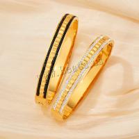 Stainless Steel Bangle 304 Stainless Steel plated fashion jewelry & for woman & with rhinestone Sold By PC
