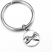 Zinc Alloy Key Clasp Round plated fashion jewelry silver color nickel lead & cadmium free Sold By PC