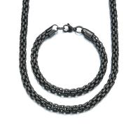 Stainless Steel smycken Ställer, 304 rostfritt stål, Unisex & olika stilar för val, svart, 7mm, Säljs av PC