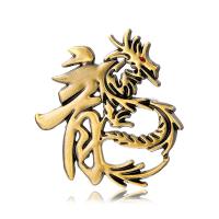 Zinc Alloy Brooches Dragon plated vintage & fashion jewelry & Unisex & can be used as brooch or pendant & with rhinestone nickel lead & cadmium free Sold By PC