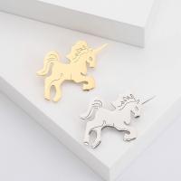 Fashion Brooch Jewelry 304 Stainless Steel Unicorn Vacuum Ion Plating fashion jewelry & for woman Sold By PC
