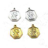 Zinc Alloy Pendants Polygon plated vintage & DIY nickel lead & cadmium free Approx Sold By Bag