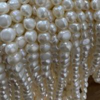 Koraliki Keishi z hodowlanych pereł słodkowodnych, Perła naturalna słodkowodna, DIY, biały, 8-9mm, sprzedawane na około 37 cm Strand