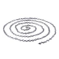Rostfritt stål Nekclace Chain, 304 rostfritt stål, DIY, 4.50mm, Längd 5 m, Säljs av PC