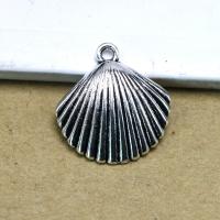 Zinc Alloy Pendants Shell antique silver color plated DIY Approx Sold By Bag