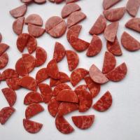 Synteettinen Turkoosi Cabochon, Kupoli, tee-se-itse, punainen, 7x13mm, 100PC/laukku, Myymät laukku