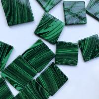 Syntetisk Turkis Cabochon, Square, du kan DIY, grøn, 30x30mm, 100pc'er/Bag, Solgt af Bag