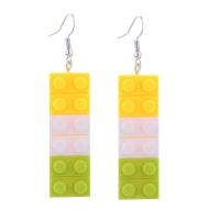 Earring Jewelry Plastic with Zinc Alloy handmade fashion jewelry & for woman Sold By Pair