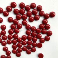 Synteettinen Turkoosi Cabochon, Pyöreä, tee-se-itse, punainen, 8mm, 100PC/laukku, Myymät laukku
