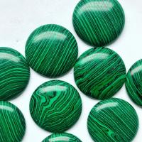 Syntetisk Turkis Cabochon, Runde, du kan DIY, grøn, 40mm, 100pc'er/Bag, Solgt af Bag