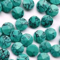 Cabochons en pierres précieuses, turquoise synthétique, DIY, vert, 10mm, 100PC/sac, Vendu par sac