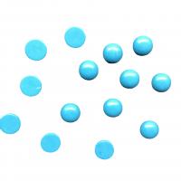 Cabochons en pierres précieuses, turquoise synthétique, DIY, bleu, 8mm, 100PC/sac, Vendu par sac
