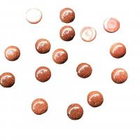 Gemstone Cabochons, Syntetisk Turkis, Runde, du kan DIY & forskellig størrelse for valg, brun, 100pc'er/Bag, Solgt af Bag