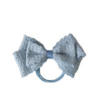 Bunny Ears Hair Scrunchies Cloth Bowknot fashion jewelry & for children blue 120mm Sold By PC