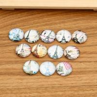 Glass Cabochons Round DIY Random Color Sold By PC
