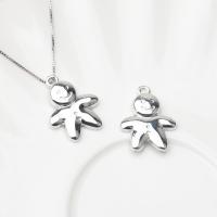 Zinc Alloy Pendants Gingerbread Man silver color plated DIY nickel lead & cadmium free Approx Sold By Bag