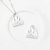 Zinc Alloy Pendants Fire silver color plated DIY nickel lead & cadmium free Approx Sold By Bag