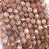 Gemstone Jewelry Beads, Sunstone, DIY & different size for choice & faceted, mixed colors, Sold Per Approx 38 cm Strand