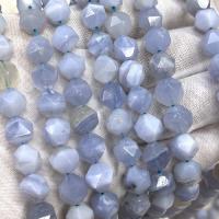 Perline naturali in agata viola, DIY & formato differente per scelta & sfaccettati, blu chiaro, Venduto per Appross. 38 cm filo