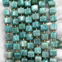 Amazonit Perlen, Quadrat, DIY & facettierte, blau, 8mm, verkauft per ca. 39 cm Strang