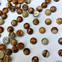 Gemstone Cabochons, Syntetisk Turkis, Runde, du kan DIY & forskellig størrelse for valg, brun, 100pc'er/Bag, Solgt af Bag