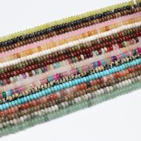 Ædelsten Bead, Abacus, poleret, du kan DIY & forskellige materialer til valg, 2x4mm, 155pc'er/Strand, Solgt af Strand