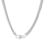 925 Sterling Silver Necklaces fashion jewelry & Unisex silver color 4.50mm Length Approx 45 cm Sold By PC
