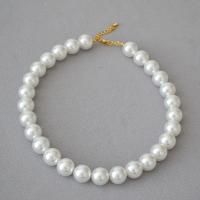 Plastic Pearl Necklace with Zinc Alloy fashion jewelry & for woman Sold By PC